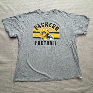 Green Bay Packers Football T-Shirt Men’s 2XL Gray NFL Team Apparel
